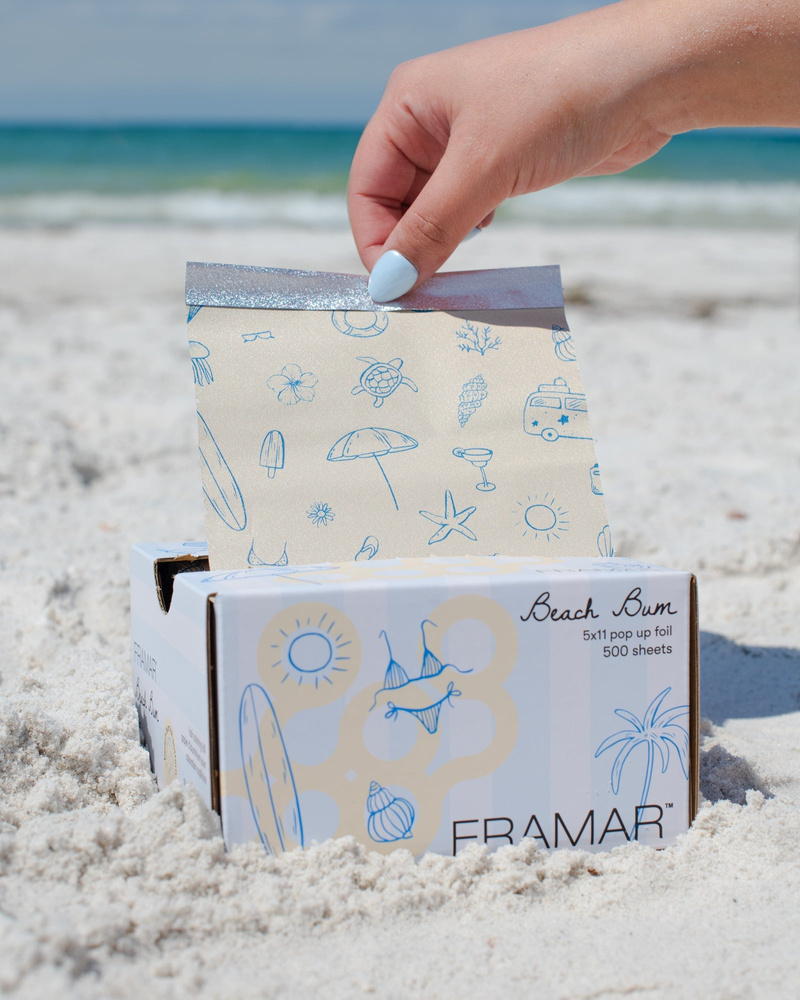 Framar Beach Bum Folia Fryzjerska Ryflowana W Arkuszach 500 szt.