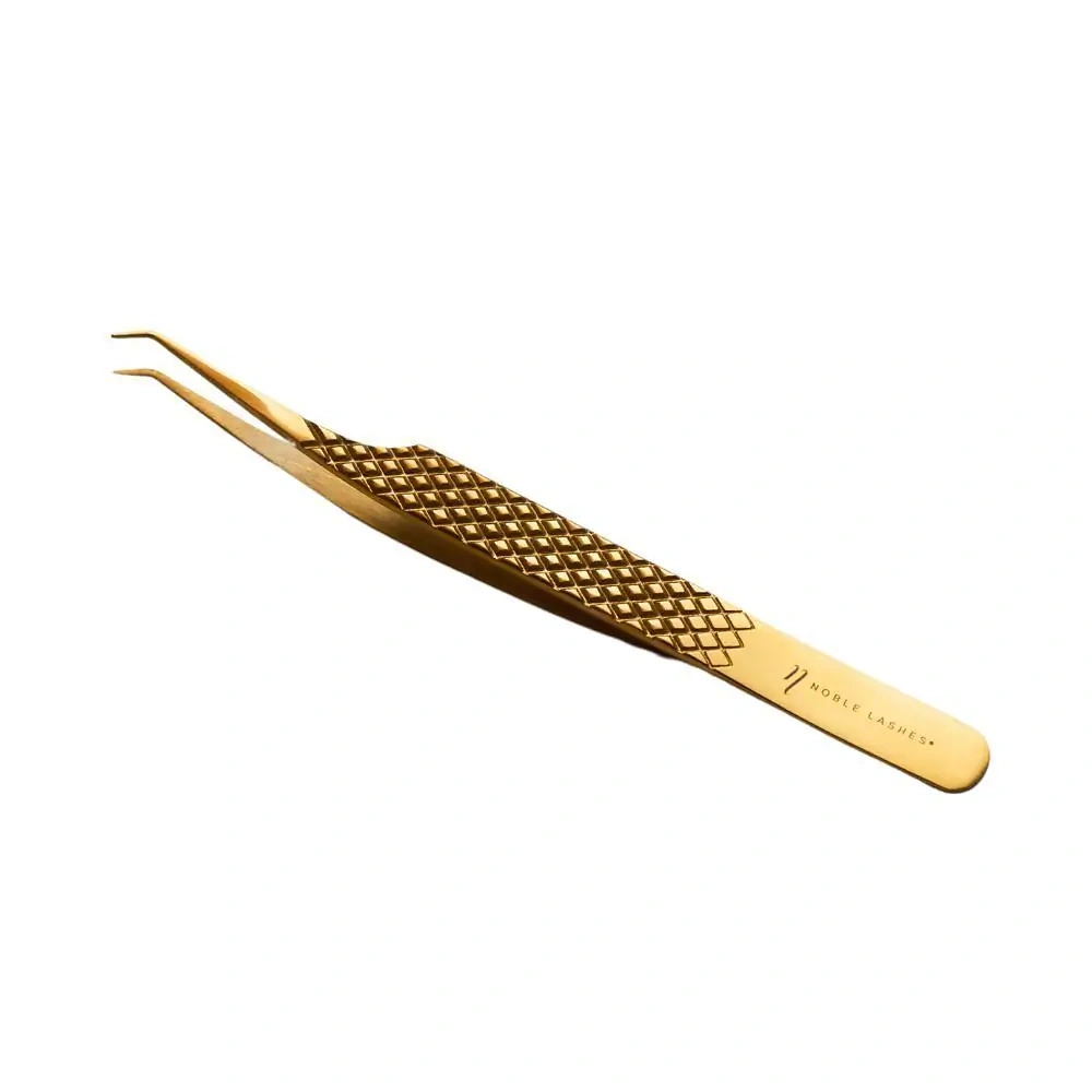 Noble Lashes Pęseta Do Przedłużania Rzęs Noble Gold PRO 3