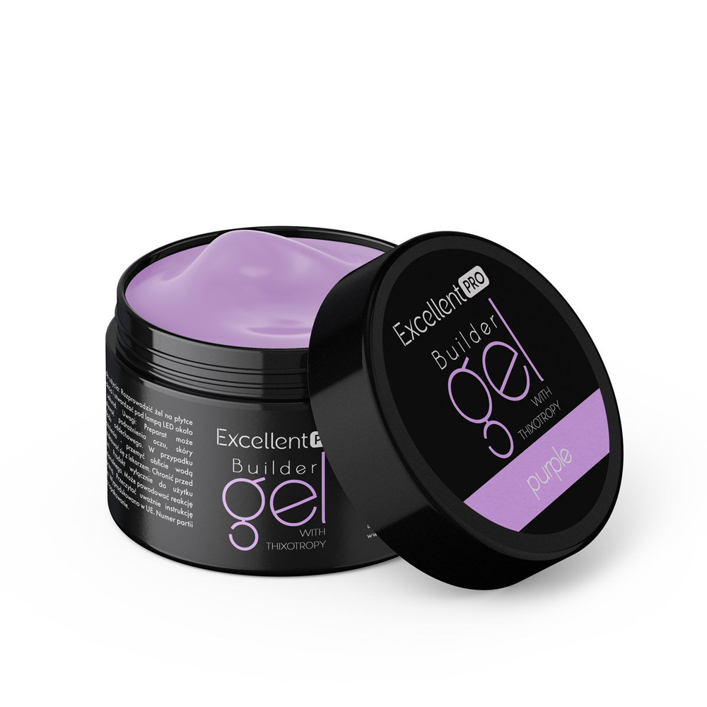 Excellent PRO Builder Thixo Purple Żel budujący do paznokci 15g