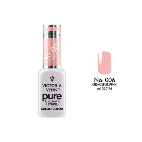 VICTORIA VYNN 006 Pure Creamy Hybrid Graceful Pink kremowy Lakier hybrydowy 8ml 