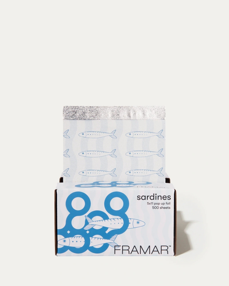 Framar Blue Sardines Folia Fryzjerska Ryflowana W Arkuszach 500 szt.
