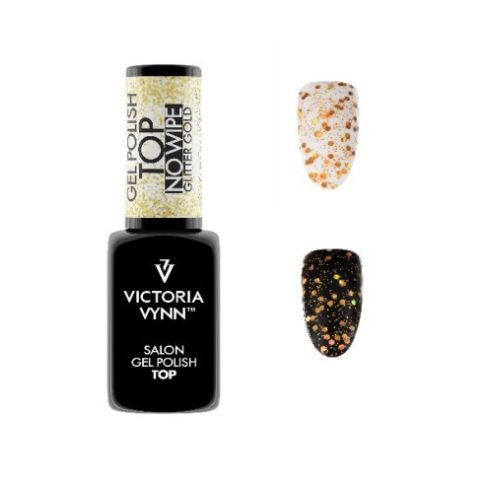 VICTORIA VYNN TOP NO WIPE GLITTER gold Top hybrydowy 