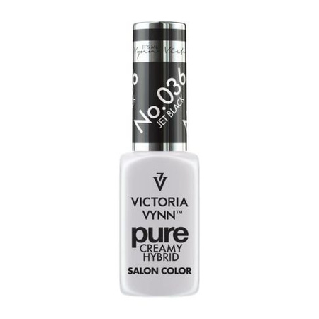 VICTORIA VYNN 036 Pure Creamy Hybrid Jet Black kremowy Lakier hybrydowy 8ml 