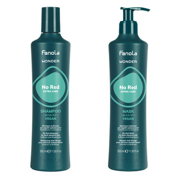 Fanola Zestaw Wonder No Red Szampon Neutralizujący Czerwone Tony 350 ml + Maska 350 ml