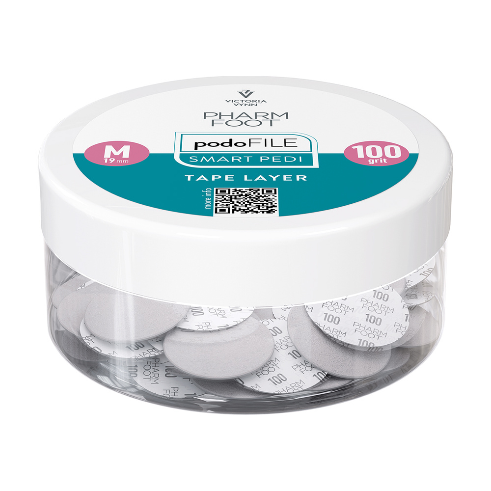 Pharm Foot Podo File Tape Layer 100 M Wymienne Nakładki Ścierne Na Podo Disc 50 szt. - Słoik