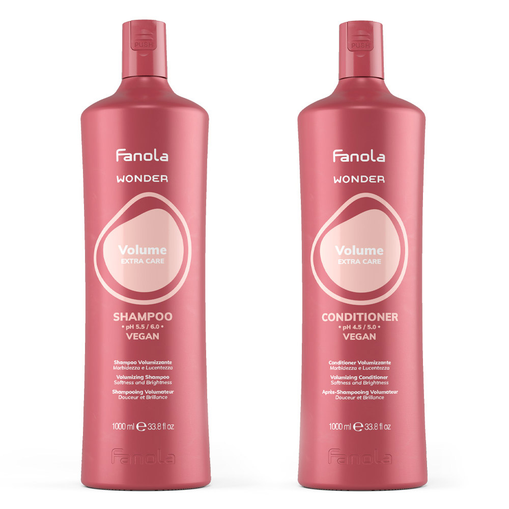 Fanola Zestaw Wonder Volume Szampon Nadający Objętość 1000 ml + Odżywka 1000 ml
