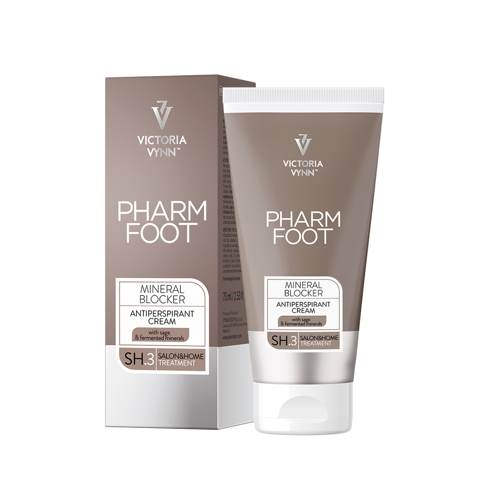 Pharm Foot Mineral Blocker Antyperspirant w Kremie Do Stóp z Nadpotliwością 75 ml