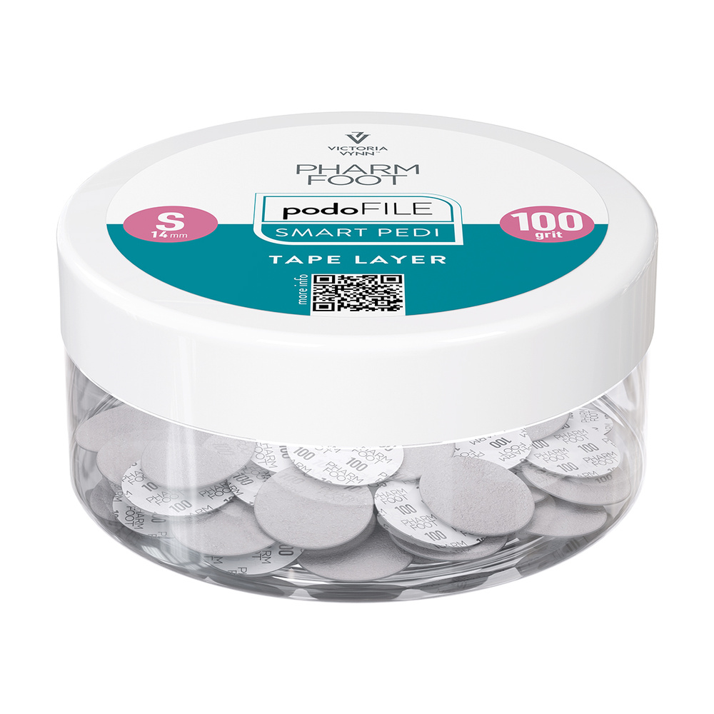 Pharm Foot Podo File Tape Layer 100 S Wymienne Nakładki Ścierne Na Podo Disc 50 szt. - Słoik