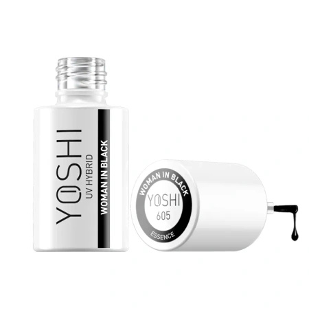 Yoshi Lakier Hybrydowy 605 Woman In Black UV LED 6 ml
