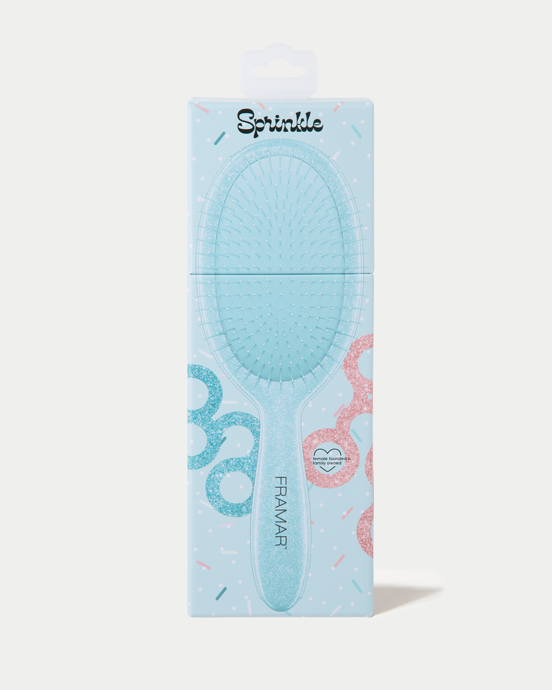 Framar Cookie Cutter Sprinkle Szczotka Do Rozczesywania Błękitna Z Brokatem