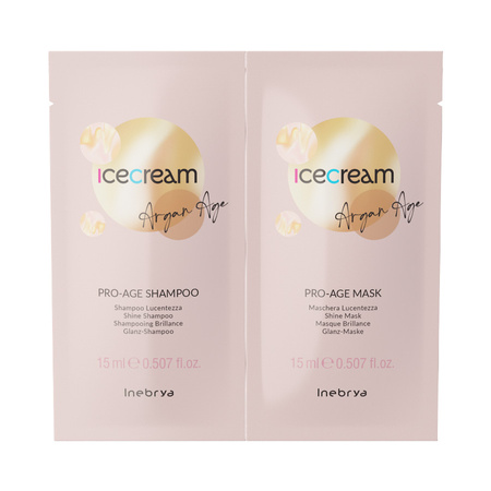 Zestaw Inebrya Argan Age Pro Age Szampon 15 ml + Maska 15 ml 