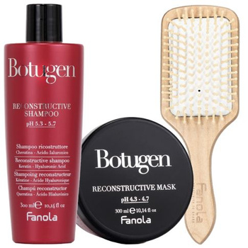 Fanola Zestaw Botugen Szampon 300 ml + Maska 300 ml + Szczotka
