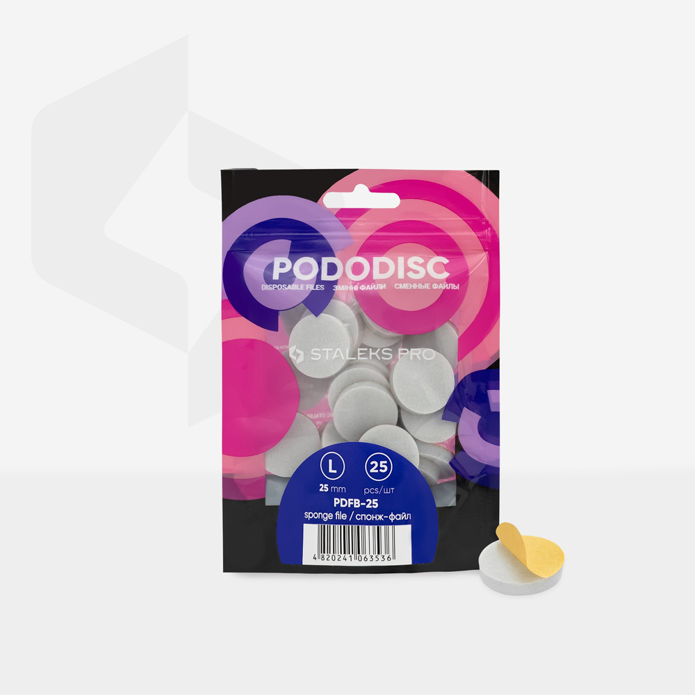 Staleks Wymienne Polerki Na Gąbce Do Dysku Do Pedicure Pododisc L 25 szt