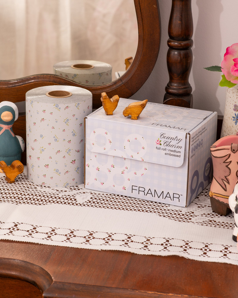 Framar Folia Fryzjerska Ryflowana W Rolce Country Charm 100 m