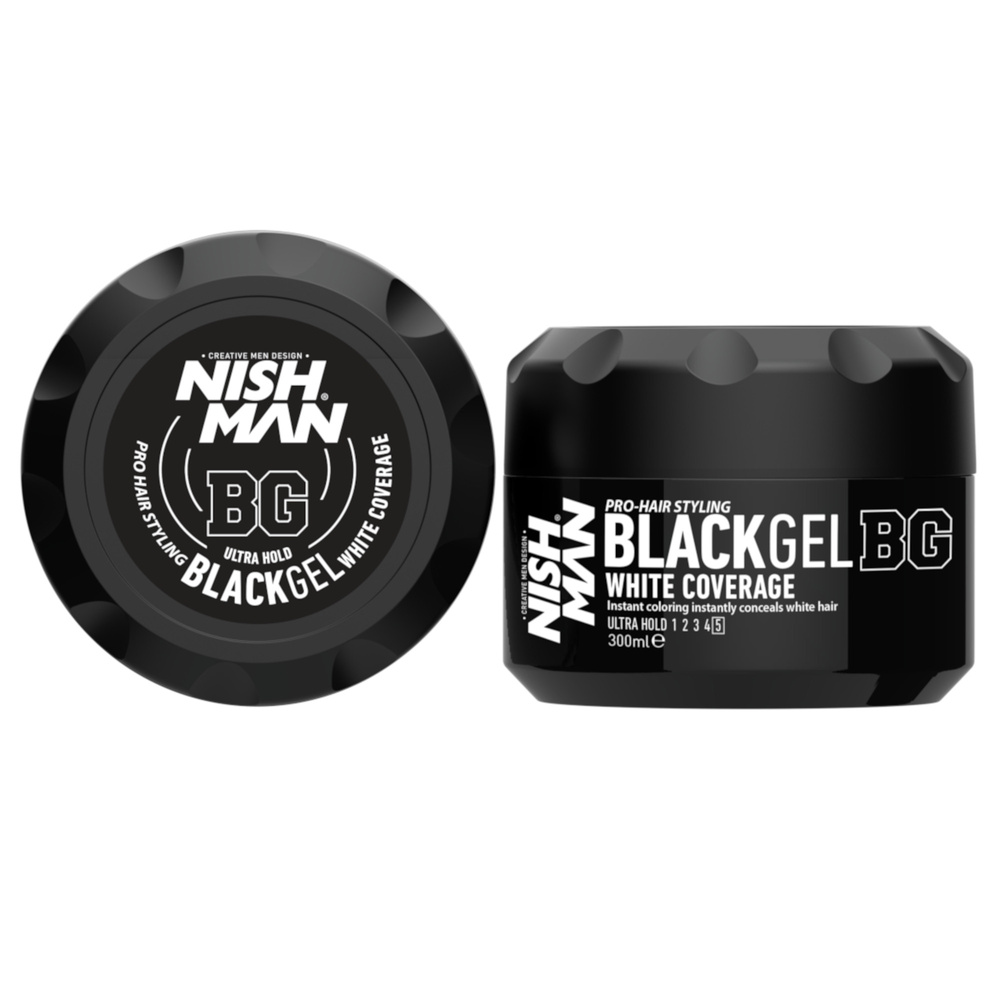 Nishman Black Gel White Coverage Żel Odsiwiający Do Włosów 300 ml