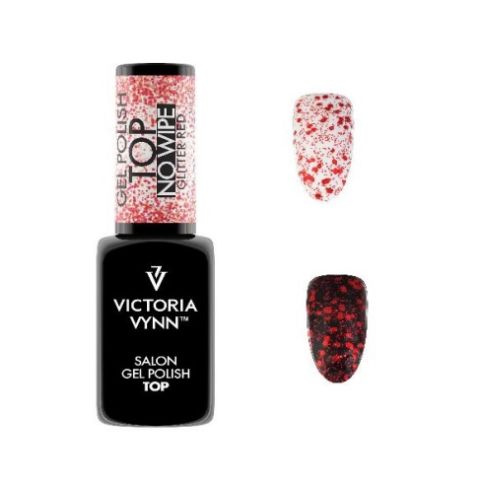 VICTORIA VYNN TOP NO WIPE GLITTER red Top hybrydowy 