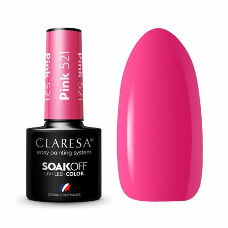 Claresa Lakier Hybrydowy Pink 521 5g 