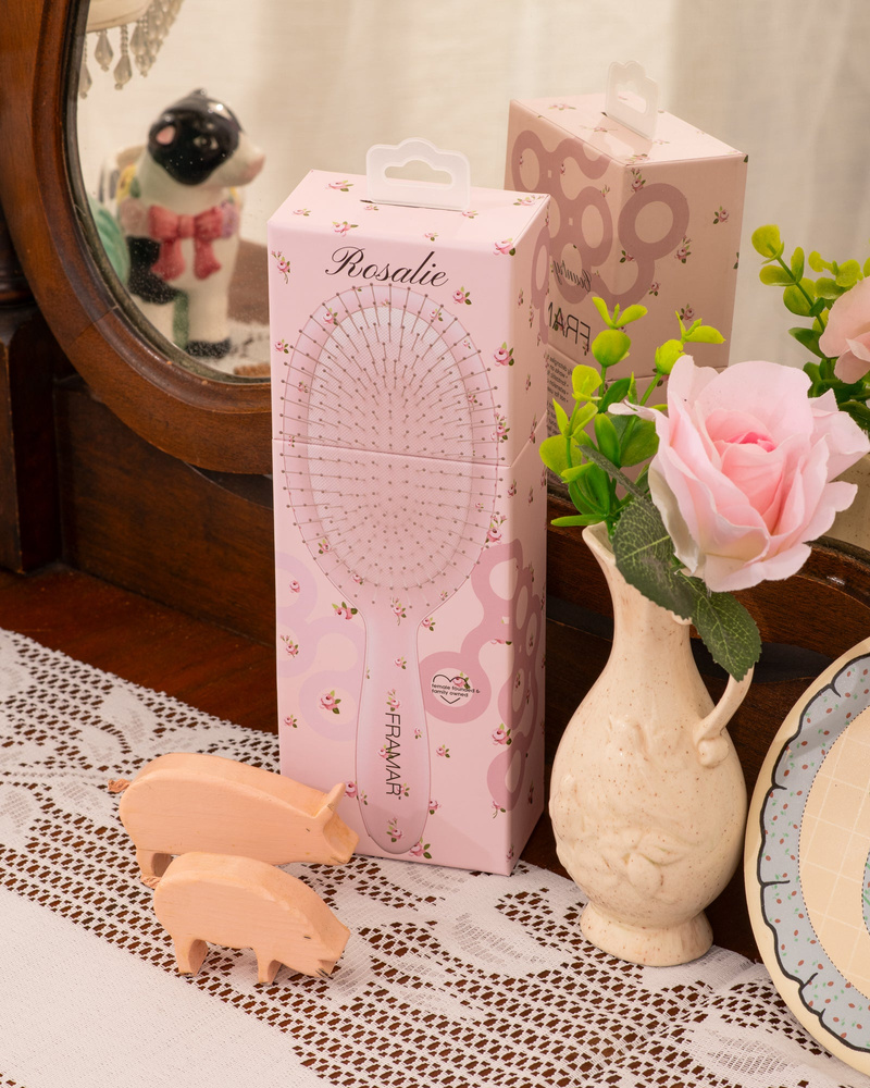 Framar Country Charm Rosalie Szczotka Do Rozczesywania Różowa W Kwiaty