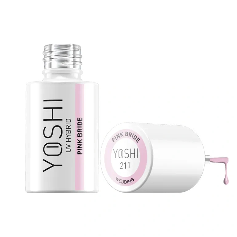 Yoshi Lakier Hybrydowy 211 Pink Bride UV LED 6 ml