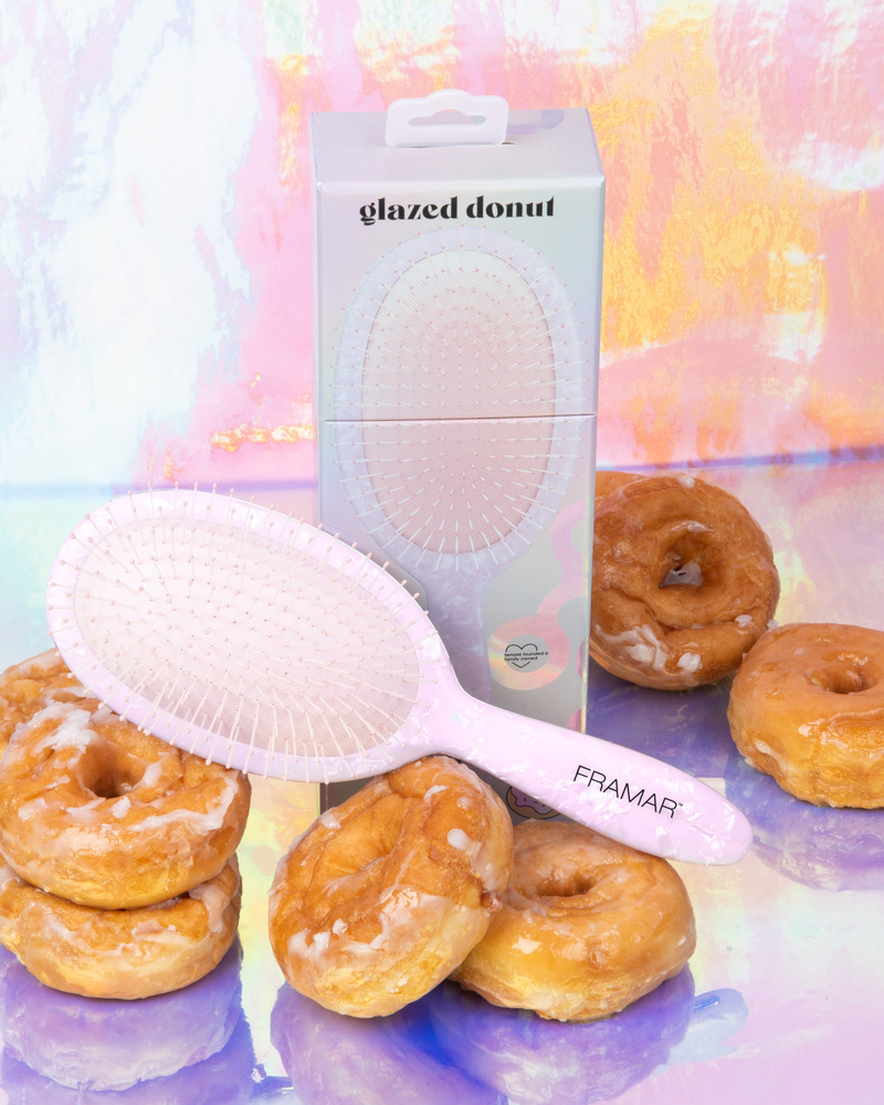 Framar Glazed Donut Szczotka Do Rozczesywania Wzór Połyskującego Szkła