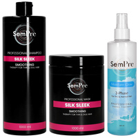 Sempre Zestaw Silk Sleek Szampon 1000 ml + Maska 1000 ml + Moisture Glow Odżywka Dwufazowa 285 ml
