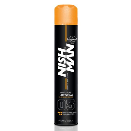 Nishman 05 Hair Spray Ultra Strong Hold Lakier Do Włosów 400 ml