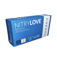 HJR Turkus Nitrylove Rękawice Nitrylowe Niebieskie S 100 szt.
