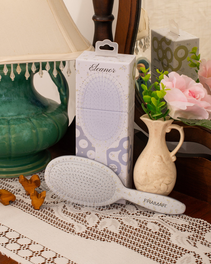 Framar Country Charm Eleanor Szczotka Do Rozczesywania Błękitna W Kwiaty
