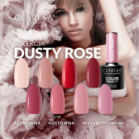 Claresa Lakier Hybrydowy Dusty Rose 8 5g 