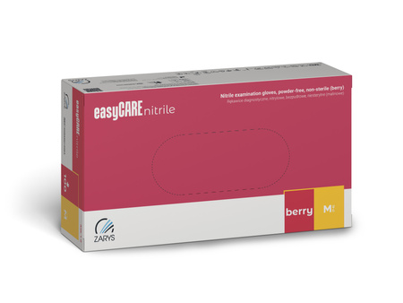 Zarys Easy Care Rękawice Malinowe Nitrylowe M 100 szt.