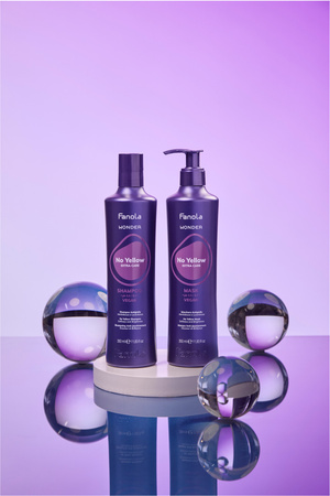 Fanola Zestaw Wonder No Yellow Szampon Do Włosów Blond 350 ml + Maska 350 ml