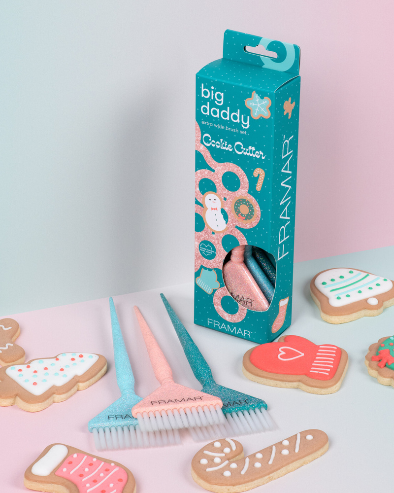 Framar Cookie Cutter Zestaw 3 Szerokich Pędzli Do Koloryzacji Big Daddy
