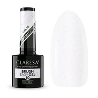 Claresa Brush Easy Gel 10 Mleczna Biel Z Mieniącą Drobiną 5g