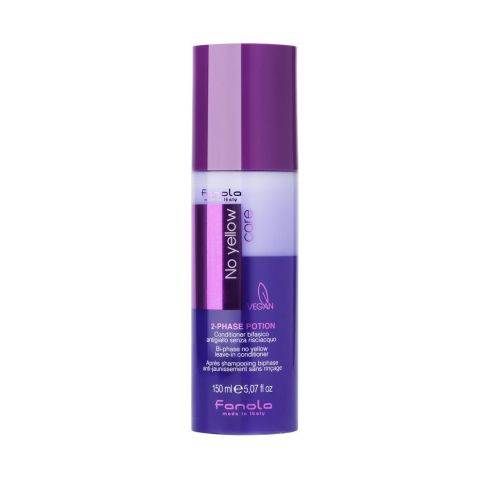 Fanola No Yellow Dwufazowa Odżywka bez Spłukiwania Neutralizująca Żółte Tony do Włosów Blond i Siwych 150 ml