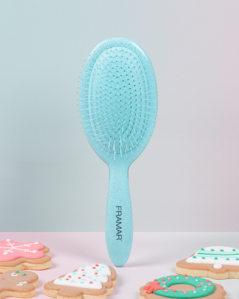 Framar Cookie Cutter Sprinkle Szczotka Do Rozczesywania Błękitna Z Brokatem