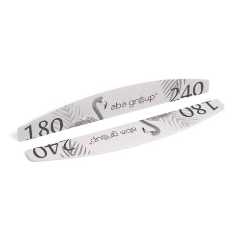 Aba Group Bezpieczny Pakiet Pilnik Do Paznokci Półksiężyc 180/240 Slim - Flaming 