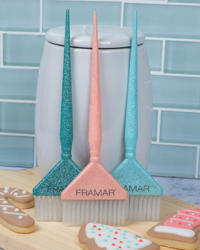 Framar Cookie Cutter Zestaw 3 Szerokich Pędzli Do Koloryzacji Big Daddy