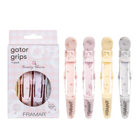 Framar Country Charm Zestaw 4 Klipsów Fryzjerskich Gator Grip