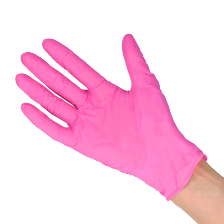 Zarys Easy Care Rękawice Różowe Nitrylowe M 100 szt.