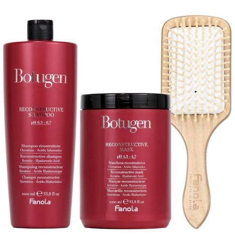 Fanola Zestaw Botugen Szampon 1000 ml + Maska 1000 ml + Szczotka 