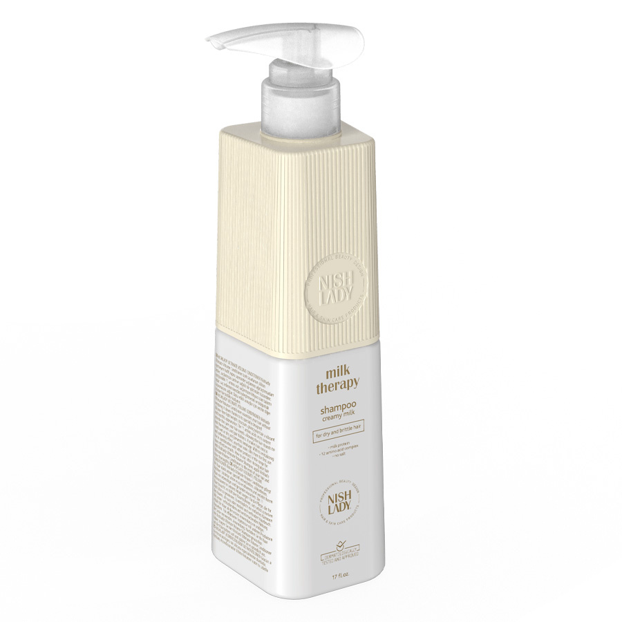 Nishlady Milk Therapy Szampon Do Włosów z Proteinami Mleka 503 ml