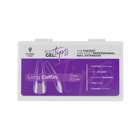 Victoria Vynn Soft Gel Tips Long Coffin 