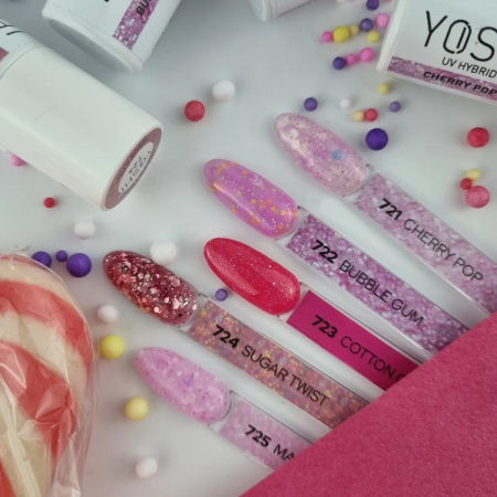 Yoshi Lakier Hybrydowy 721 Cherry Pop UV LED 6 ml