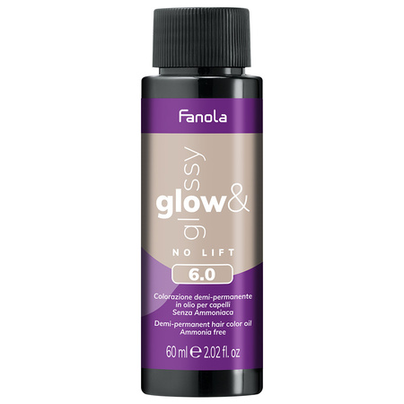 Fanola Glow & Glossy 6.0 Farba Półtrwała 60 ml