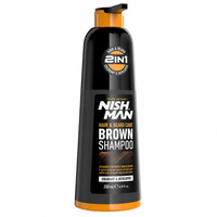Nishman Hair & Beard Brown Shampoo Szampon Koloryzujący do Włosów i Brody Brązowy 200 ml
