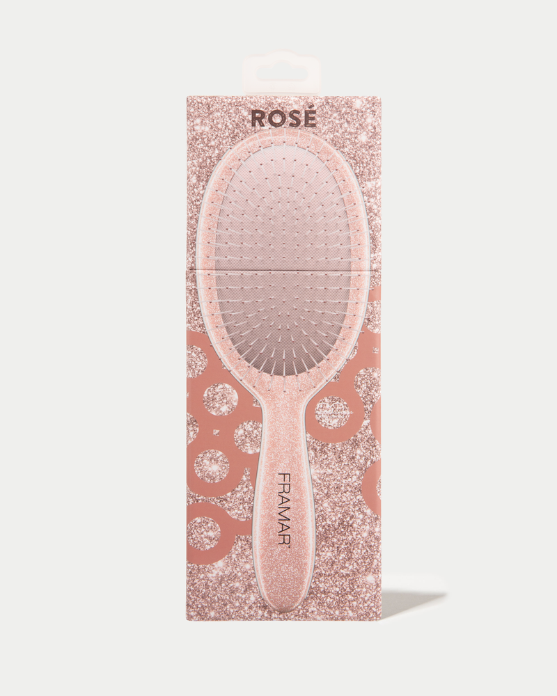 Framar Rose Gold Glitter Szczotka Do Rozczesywania Różowe Złoto Z Brokatem