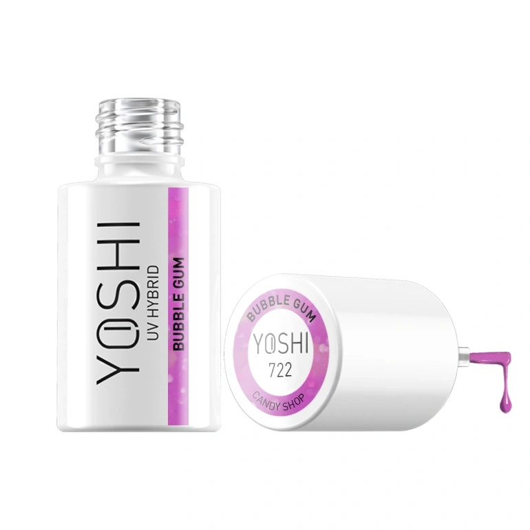 Yoshi Lakier Hybrydowy 722 Bubble Gum UV LED 6 ml