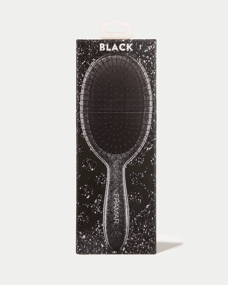 Framar Black Glitter Szczotka Do Rozczesywania Czarna Z Brokatem