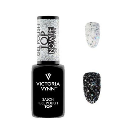 VICTORIA VYNN TOP NO WIPE GLITTER silver Top hybrydowy 