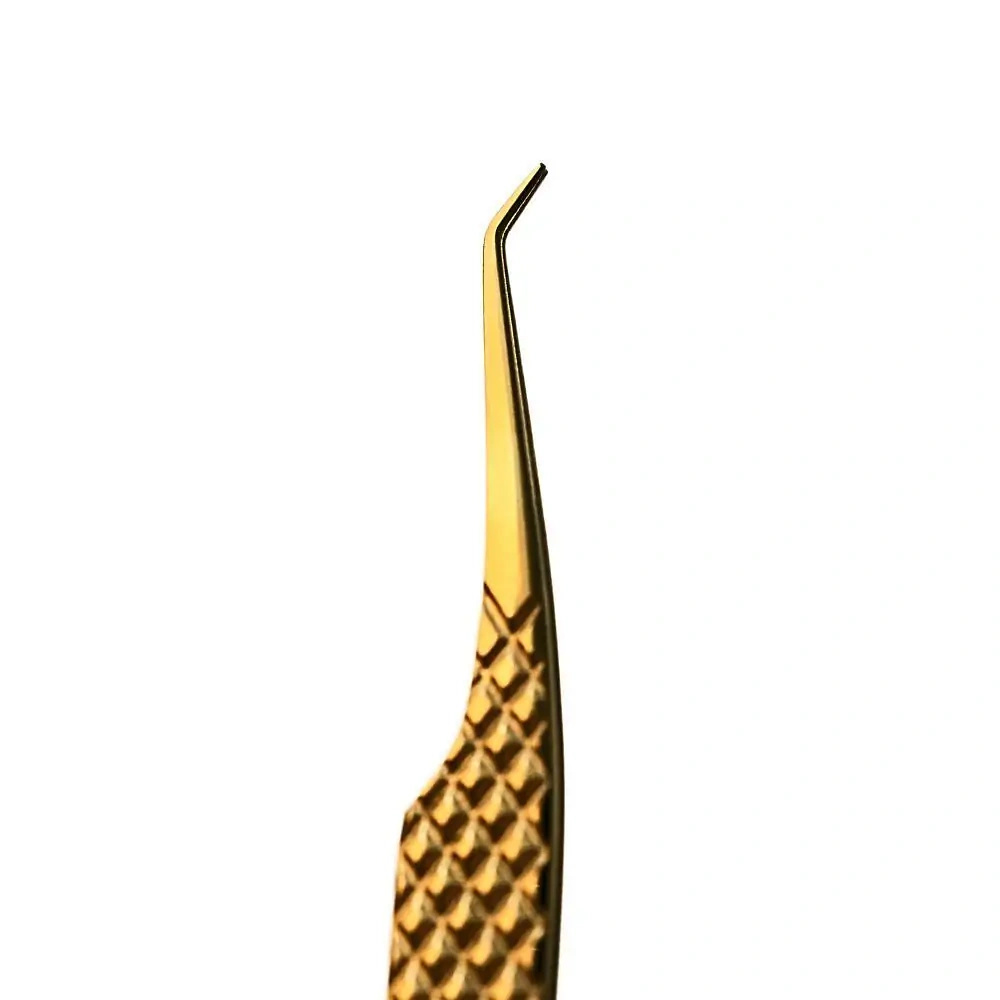 Noble Lashes Pęseta Do Przedłużania Rzęs Noble Gold PRO 3